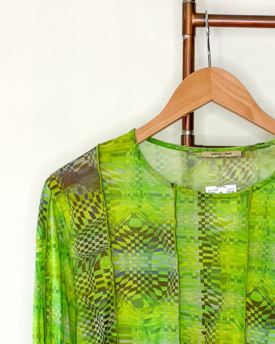 Wavy Check Long Sleeve Tee